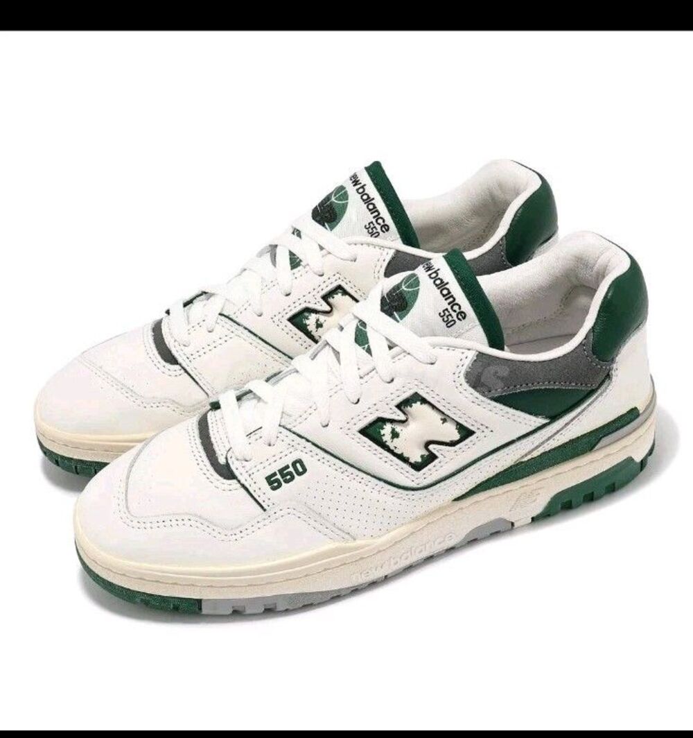 New Balance 550 Vintage Pack Marsh Green Men Unisex Low Top Leather Shoes size 7